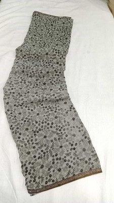 HouseOfCommon Printed Bollywood Georgette Saree(Grey)