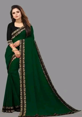 Samrudhh Self Design Bollywood Georgette Saree(Green)
