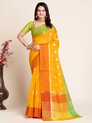 Divastri Printed Bollywood Art Silk Saree(Yellow)