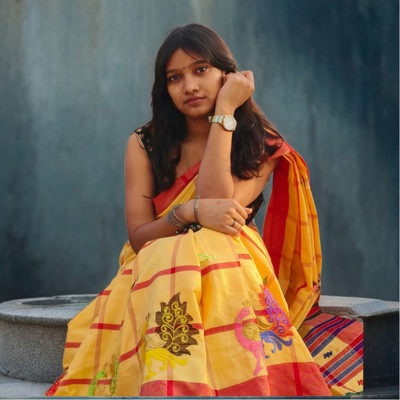 Prithvi Animal Print Handloom Tussar Silk Saree(Multicolor)