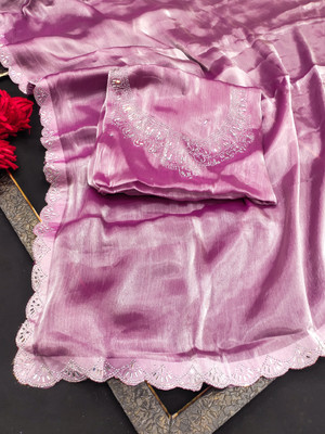 ZOYAL ENTERPRISE Embellished Bollywood Jimmy choo Saree(Pink)