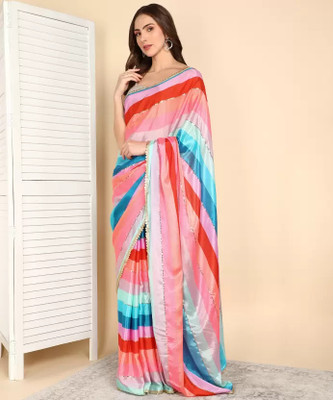 Clemira Embellished Bollywood Georgette Saree(Multicolor)