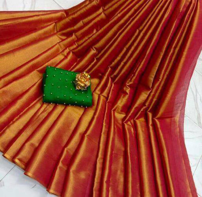 JAY BHAWANI TEX FAB Solid/Plain Banarasi Art Silk Saree(Black)