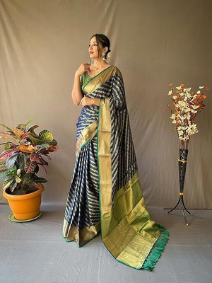 Divastri Printed Daily Wear Polyester Saree(Blue)