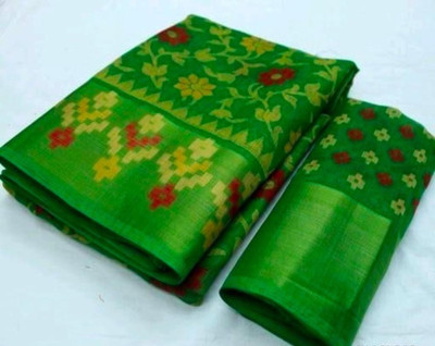 Saadhvi Woven Bollywood Georgette Saree(Green)