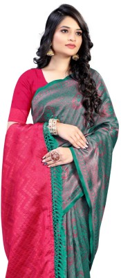 RUNAYA NX Embroidered Mysore Dupion Silk Saree(Multicolor)