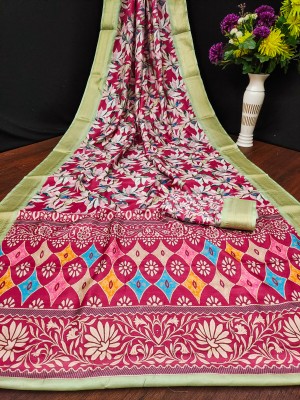 Aadvika Printed Bollywood Satin Saree(Multicolor)