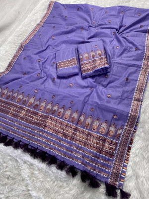 Skiran's Woven Mekhela Chador Cotton Blend Saree(Multicolor)