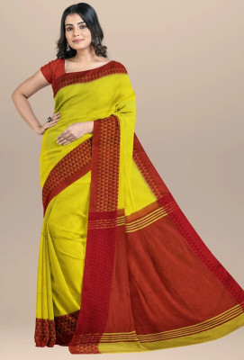 Bengal S Self Design Bollywood Cotton Silk Saree(Yellow)
