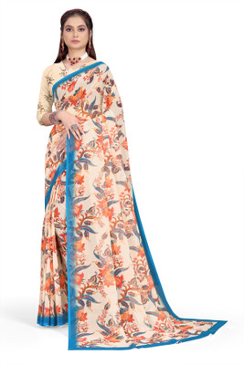 Adiyogi Enterprise Digital Print Bollywood Georgette Saree(Multicolor)