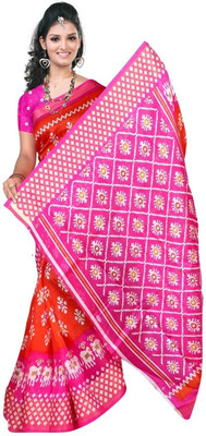 Suntex Self Design Bollywood Art Silk Saree(Orange)