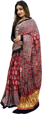 TAVAN Self Design Handloom Pure Silk Saree(Maroon)