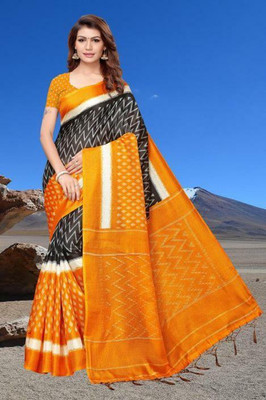 PMW Self Design Banarasi Pure Silk Saree(Multicolor)