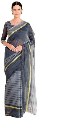 Rajeshyadava Striped Bandhani Georgette Saree(Multicolor)