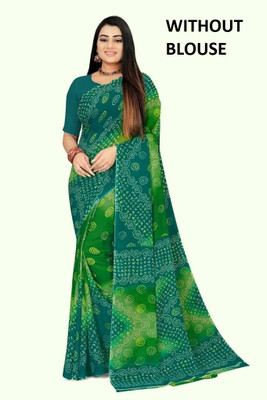 Vimalnath Synthetics Printed Bollywood Georgette Saree(Green)