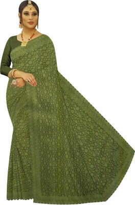 RK fashionz Embellished Bollywood Net Saree(Cream)