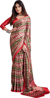 Akhilam Digital Print Bollywood Crepe Saree(Light Green)