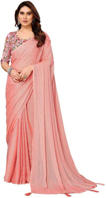 RAJESHWAR FASHION Solid/Plain Bollywood Polyester Saree(Multicolor)