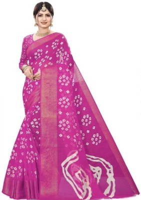 Suntex Printed Daily Wear Pure Cotton Saree(Purple)