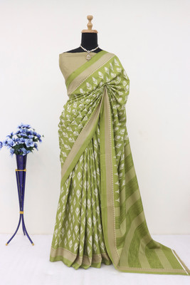 SimSim Trendz Printed Daily Wear Polyester Saree(Pink)