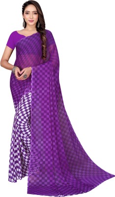 Aishwarya Printed Bollywood Georgette Saree(Purple)