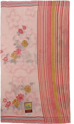 paul bastralaya Printed Daily Wear Cotton Blend Saree(Light Blue)