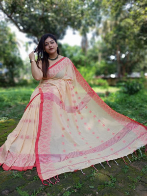 Shruty Fashion Printed Daily Wear Cotton Blend Saree(Blue)
