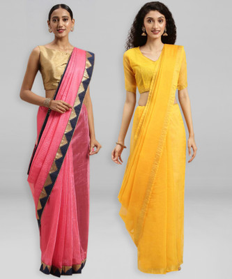 Divastri Solid/Plain Bollywood Art Silk Saree(Multicolor)
