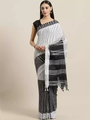 S.K. HOUSE Self Design Handloom Cotton Silk Saree(Multicolor)