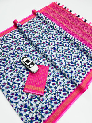 ZARISTACREATION Floral Print Bollywood Dupion Silk Saree(Multicolor)