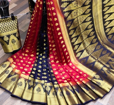 Balaji Dyed Banarasi Nylon Saree(Multicolor)