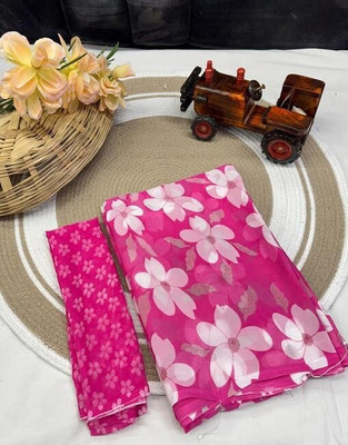 AARTI SELECTION Printed Bandhani Georgette Saree(Pack of 2, Multicolor)