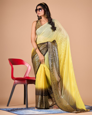 nirmal creation Floral Print Bollywood Georgette Saree(Multicolor)