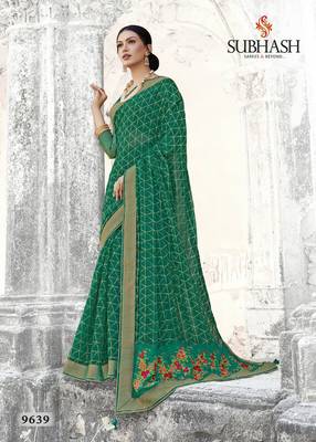 Subhash Sarees Self Design Daily Wear Chiffon Saree