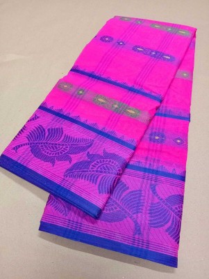 M FASHION Self Design Tant Pure Cotton Saree(Pink)