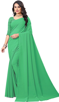 JiproStore Printed Bollywood Georgette Saree(Light Green)