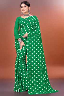 Leelavati Printed Daily Wear Georgette Saree(Green)