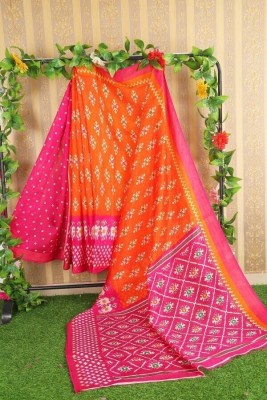 Saadhvi Self Design Bollywood Art Silk Saree(Orange)