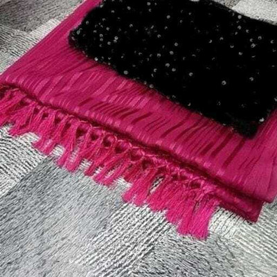 DHARM CREATION Self Design Daily Wear Georgette Saree(Pink)