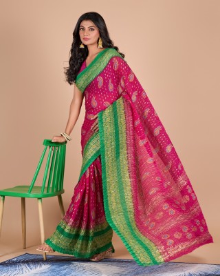 Virendra Textile Floral Print Bollywood Chiffon Saree(Multicolor)