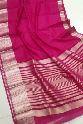 Suto Printed, Floral Print Bandhani Linen Saree(Pink)