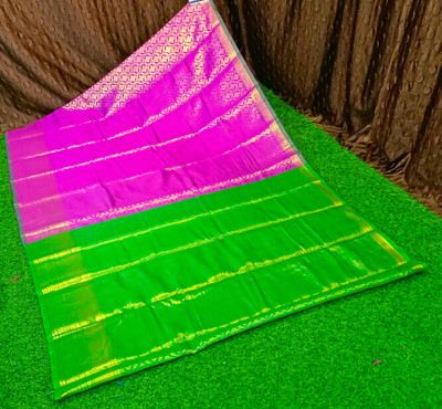 Spewim Woven Kanjivaram Art Silk Saree(Pink)