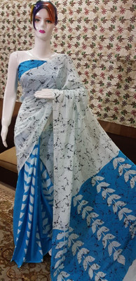 HouseOfCommon Hand Painted Handloom Pure Cotton Saree(Multicolor)
