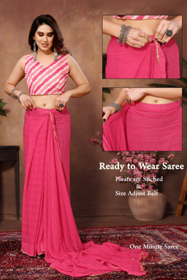 KCF Printed Bollywood Georgette Saree(Pink)