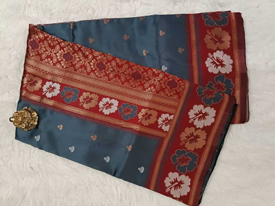 SEMORE Printed Banarasi Art Silk Saree(Green)