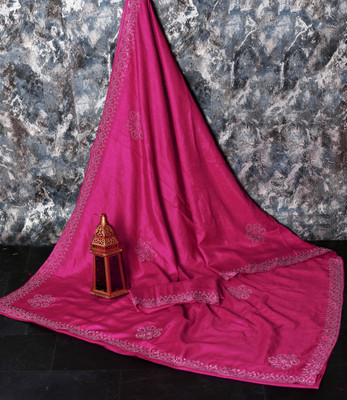 pari creation Embroidered Bollywood Georgette Saree(Pink)