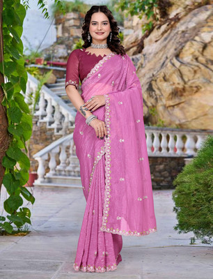 SHREENATHJI CREATION Embroidered Bollywood Chiffon Saree(Light Green)