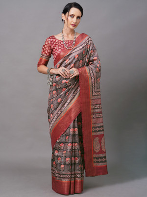 Sareemall Woven Daily Wear Linen Saree(Multicolor)