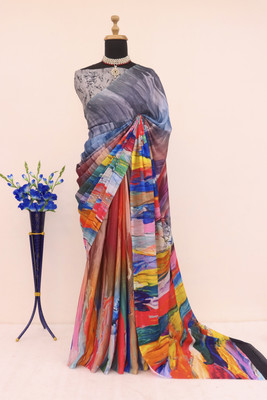 APERA Dyed Bollywood Art Silk Saree(Multicolor)
