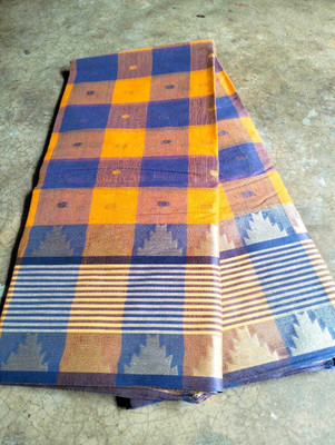 Aishani tant saree ghar Self Design Tant Pure Cotton Saree(White)
